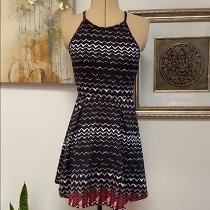 Sleeveless, high neck, midi dress, small